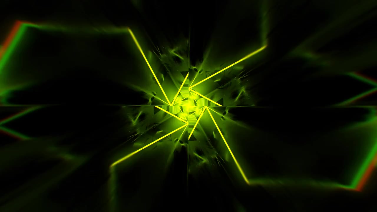 Grønt flimrende laserlys. Abstrakt bevægelse. VJ Loop