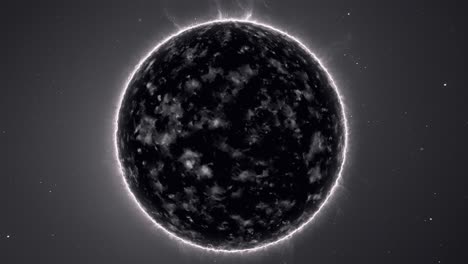 close up of a cooled down star, a black dwarf in outer space