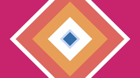 cuadrados de tamaño aleatorio hacen efecto túnel, bucle 2d sin costuras animación abstracta
