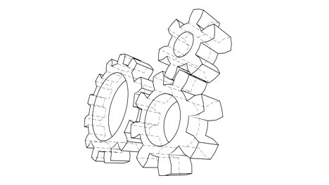 gear wheels rotating. seamless loop