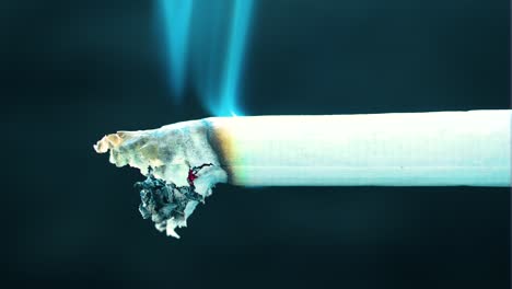 close-up of a burning cigarette