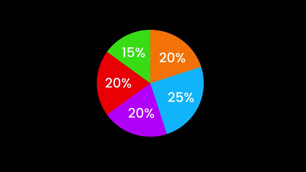 Pie Chart with Percentage Breakdown