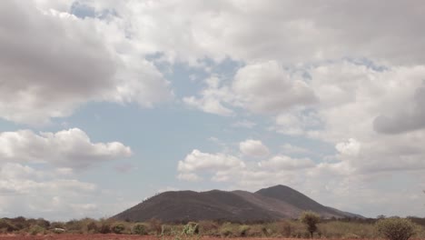 time lapse of a hill in semi arid area in kenya, nairobi east africa