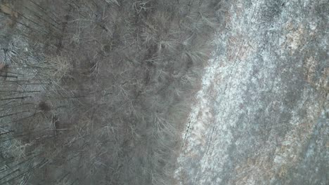 overhead shot of dried land under rain, warren, ohio, usa