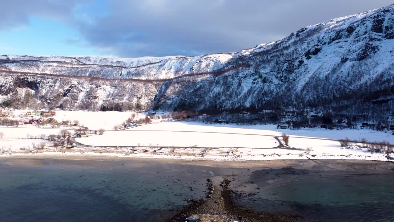 Capture the magic of winter with this 4K aerial video of Bodø, Norway. Snowy mountains, icy fjords, and pristine landscapes make this footage perfect for any project.