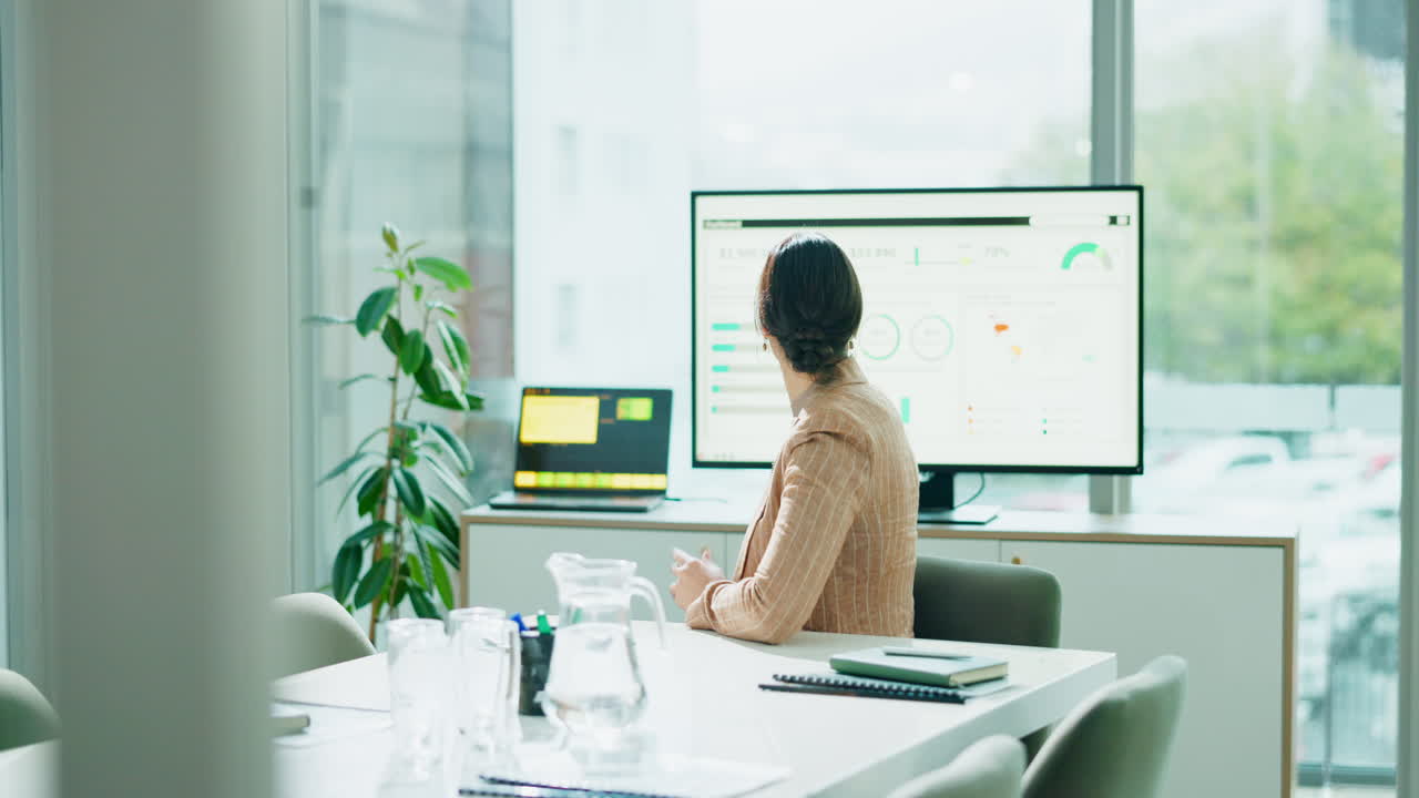 Business presentation in a modern office