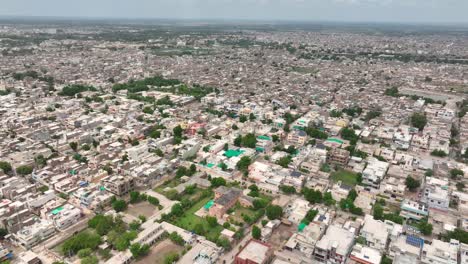 vista general aérea de la ciudad de mirpur khas en sindh