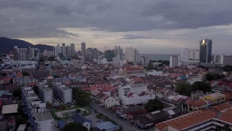 aerial: penang city in malaysia