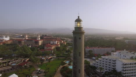 resort area and maspalomas lighthouse aerial view