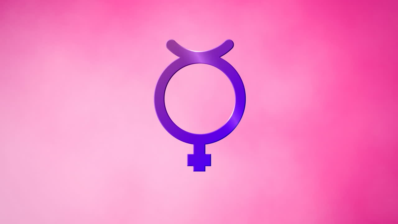 animación del símbolo del orgullo sobre un fondo rosa