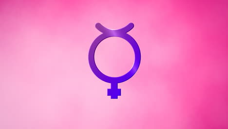 animation of pride symbol over pink background