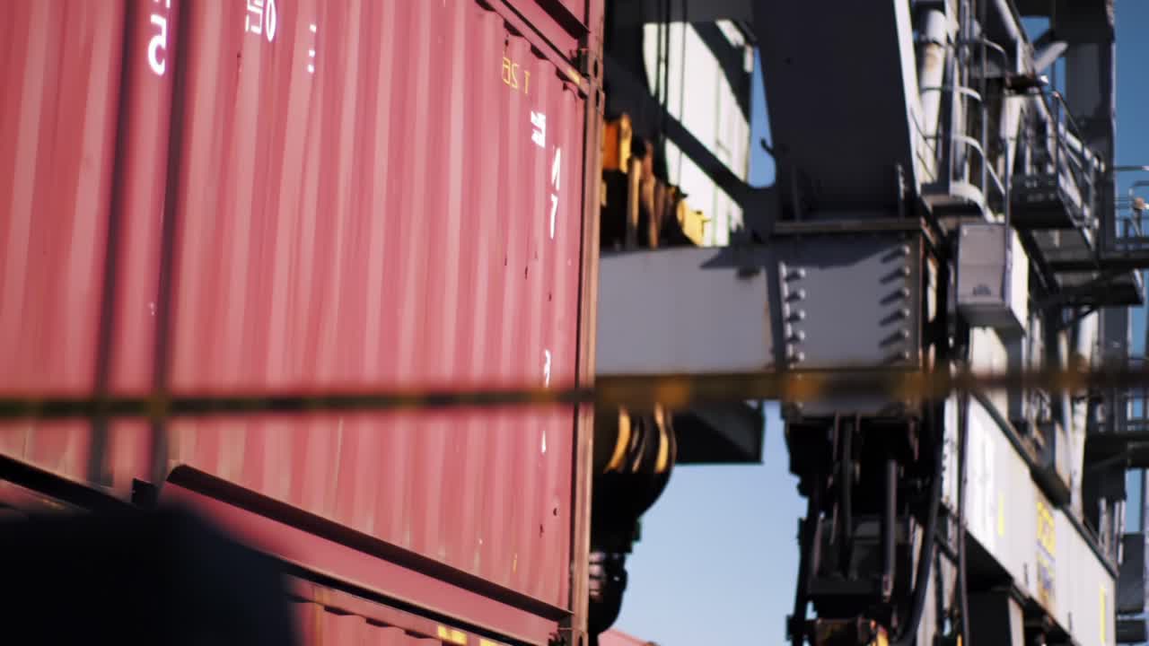 Heavy Duty Container Operations: Capturing the Busy Flow of Freight Movement with Cranes at a Shipping Terminal