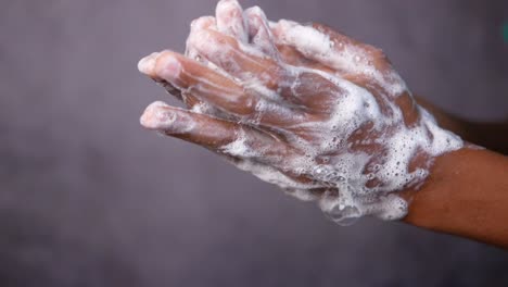 washing hands with soap