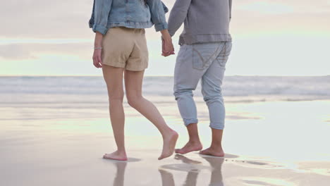 legs walking, holding hands