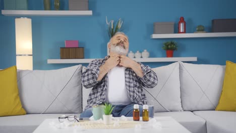 el paciente pulmonar está experimentando dificultad para respirar.