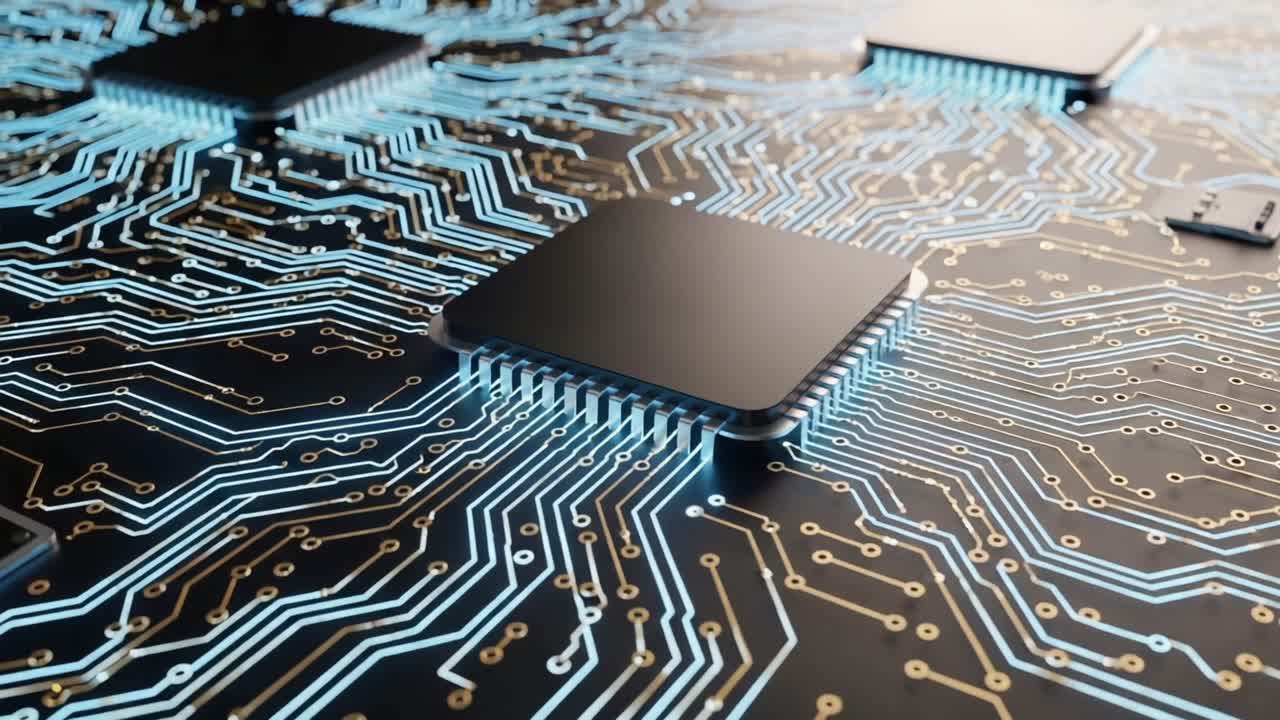 Exploring Advanced Microchip Technology: A Close-Up View of Circuitry and Connections in Modern Electronics Stunningly Captured in Detail