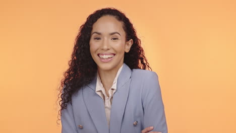 face, funny and woman with smile