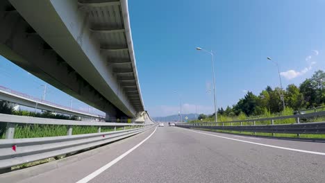 highway underpass with traffic