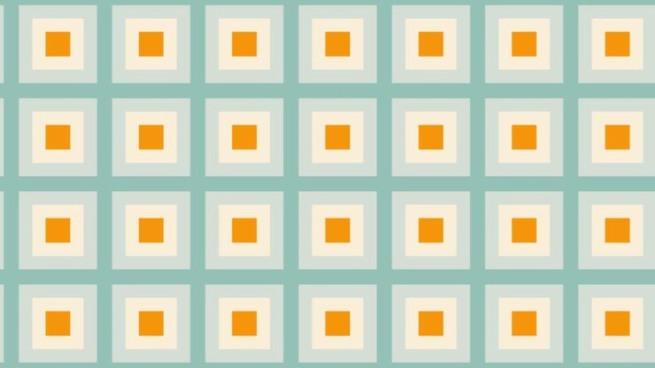 Loop video of seamless pattern with grey and white colored patchwork tiles