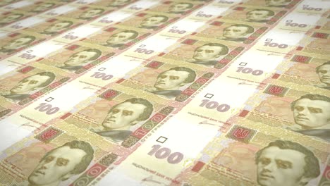 billetes de un centenar de hryvnia ucraniano de ucrania, dinero en efectivo, bucle