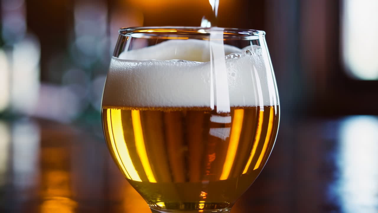 vertiendo cerveza en un vaso