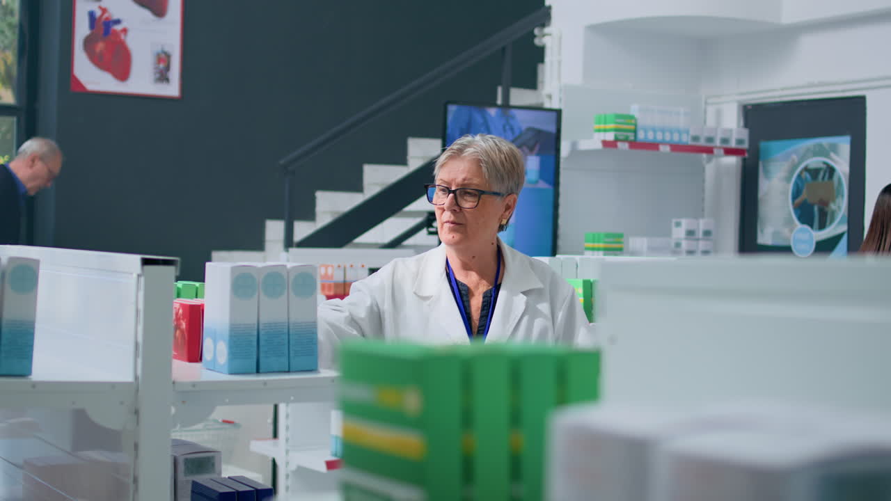 farmacéutico experto en el dispensario