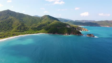 shadow of clouds moving over tayrona national park