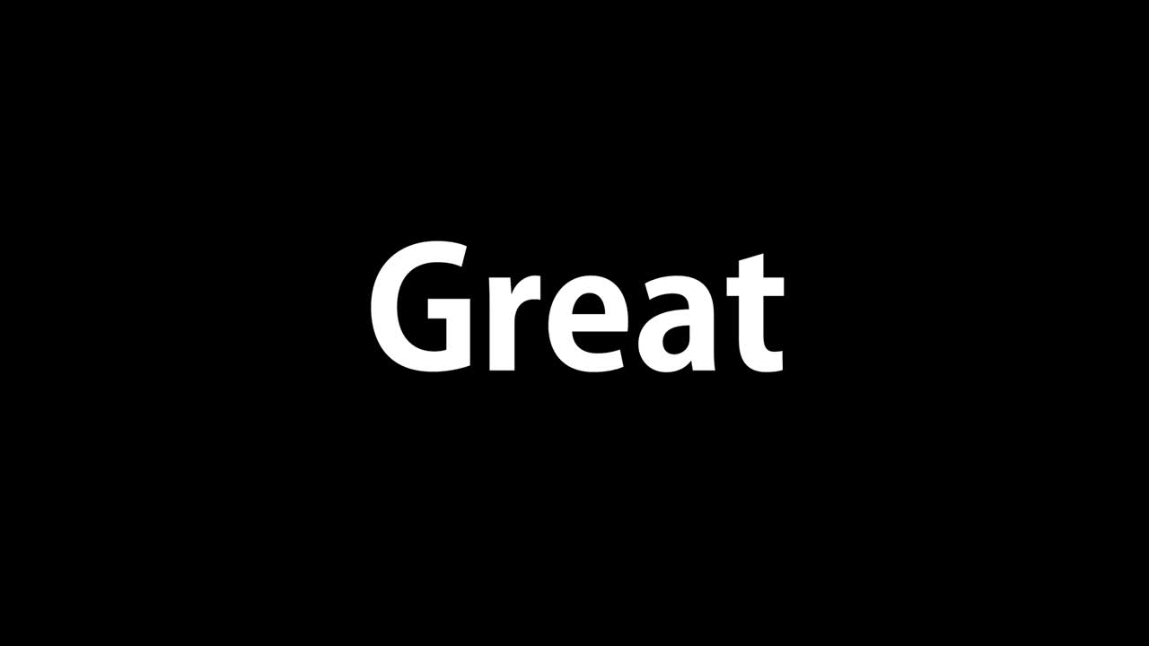 Great text animation message motion graphics