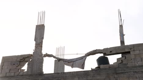 a house destroyed as a result of attacks by israeli idf soldiers in the gaza strip, palestine