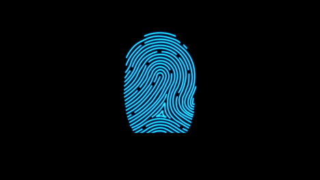 fingerprint scanner against black background