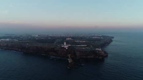 Aerial-view-of-Cabo-Carvoeiro,-Peniche,-Portugal