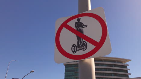 no segways allowed on bridge footpath warning sign