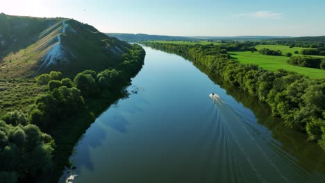 river landscape with boat