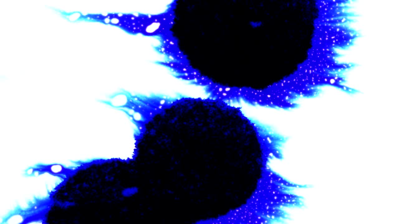 추상적인 잉크 방울이 폭발하는 스플래시 확산 운동