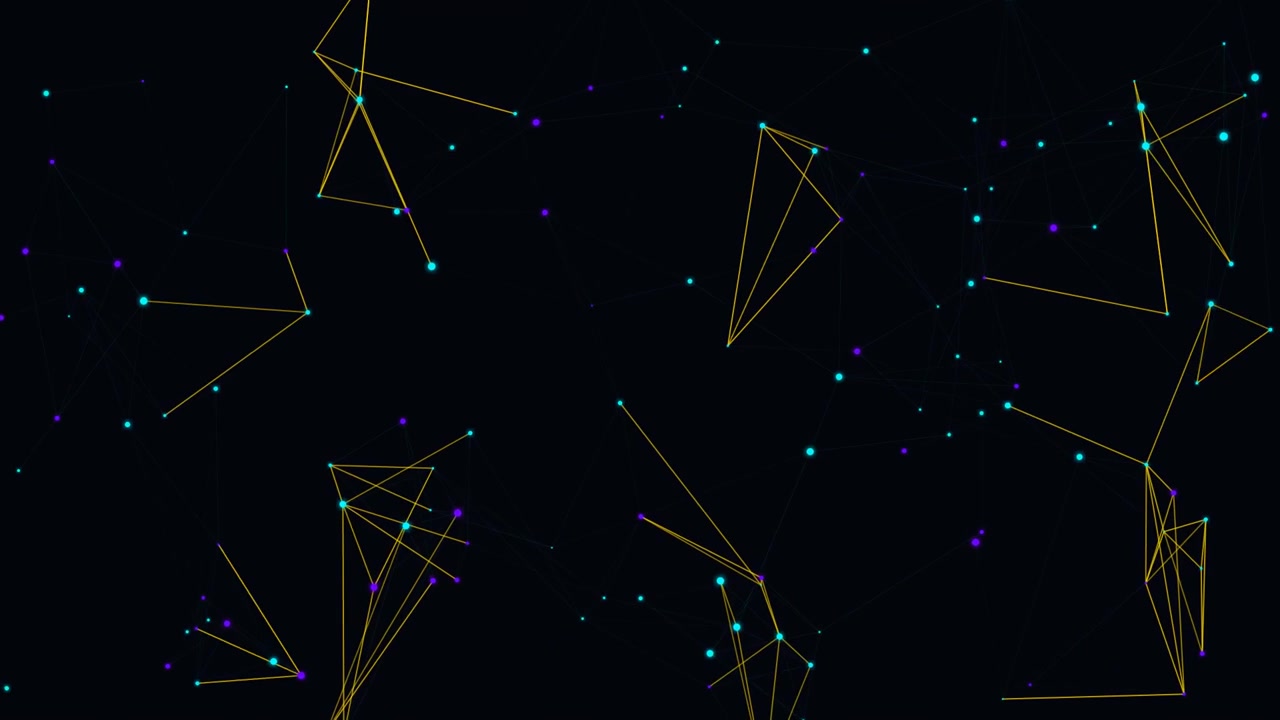 Connessione di rete digitale astratta con particelle e linee luminose