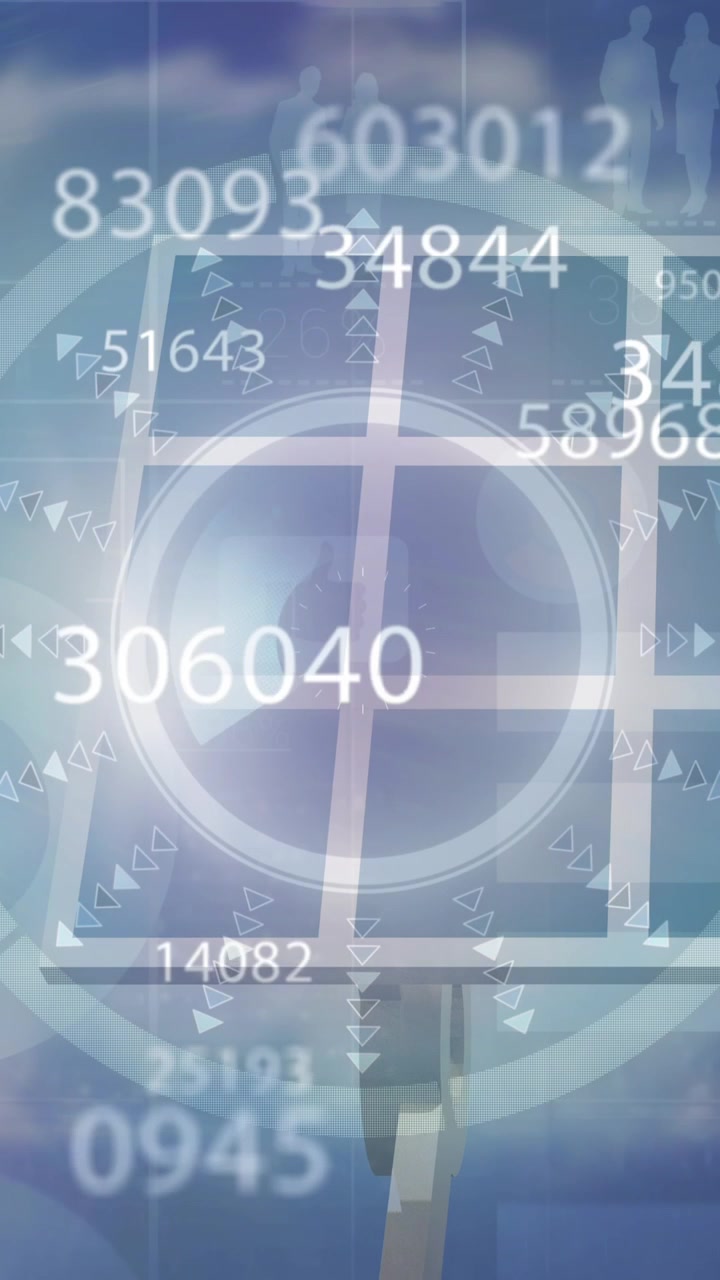 Animation of financial data processing over solar panel