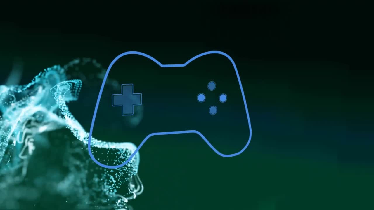 Animation of padlock icon over light spots on black background