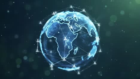 a dynamic visual representation of a connected world, highlighting global connectivity, technology, and digital communication across continents in a stunning 3d format