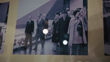 historic photograph of josip broz tito with officials and companions, kumrovec museum, croatia