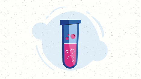 animación del equipo de ensayo de tubo de laboratorio