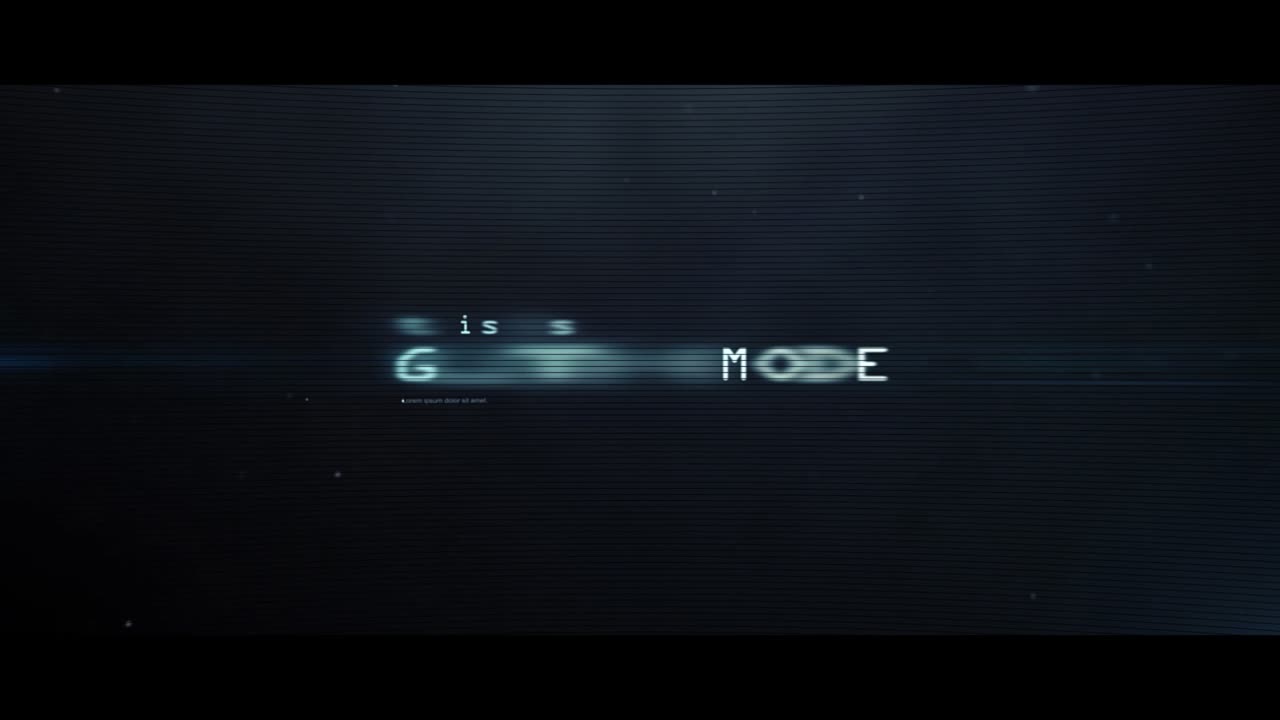 Digital Glitch Text Animation with Abstract Background