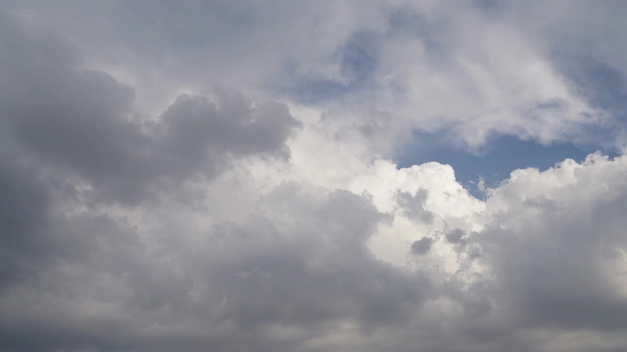 Time Lapse of Cumulus Clouds Moving Across a Blue Sky