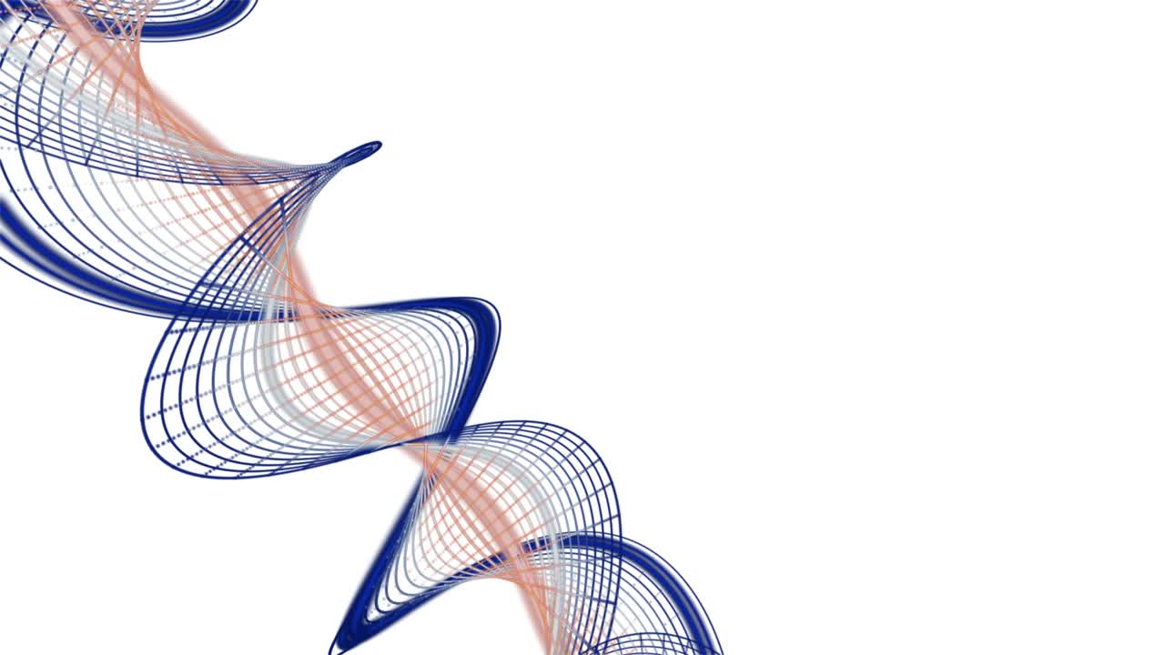 Animazione fantastica con oggetto a strisce al rallentatore e spazio per il testo, loop 4096x2304 4K.