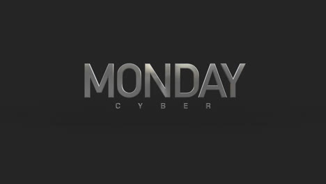 elegant cyber monday text on black gradient