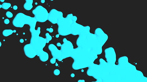 abstract blue liquid and splashes spots