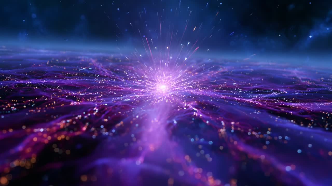 Abstract Purple Energy Space Background