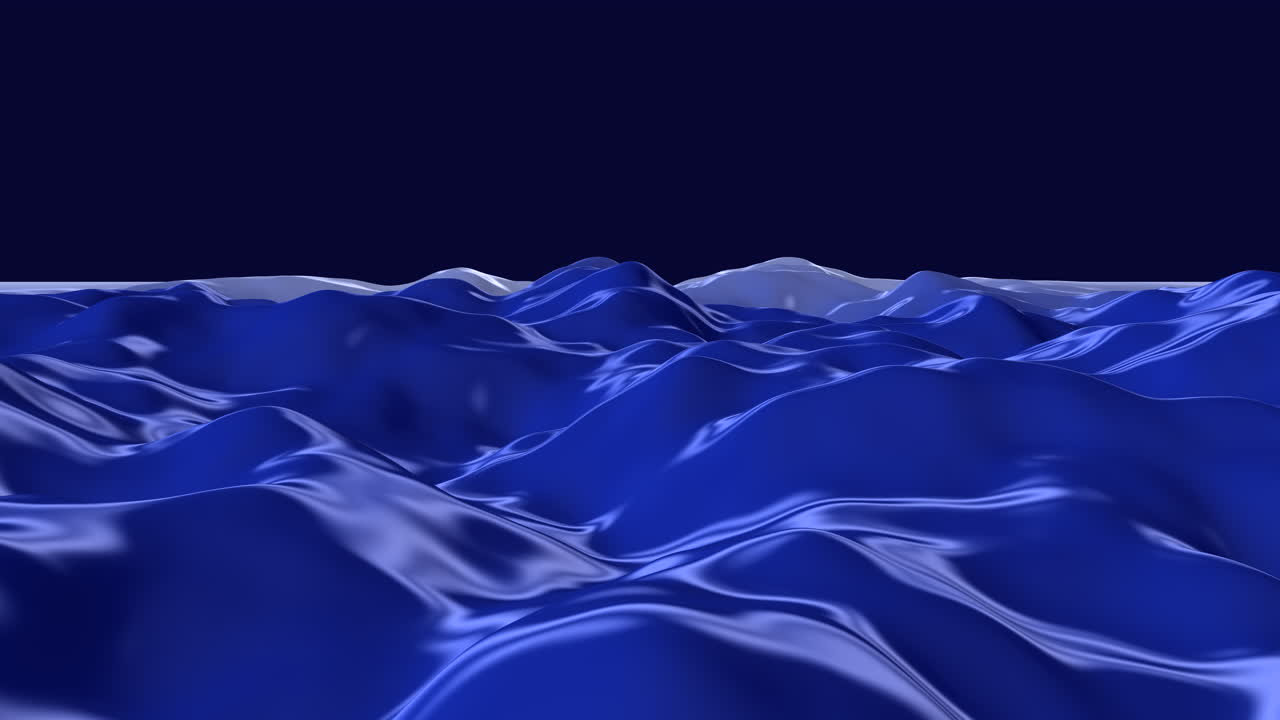 Onde blu liquide ed eleganti su sfumatura profonda