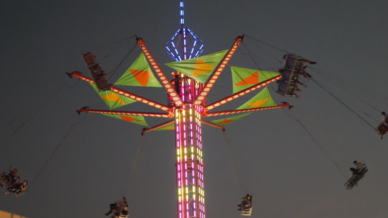 Gynger på Cleveland County Fair i Shelby, NC om natten i efteråret 2018