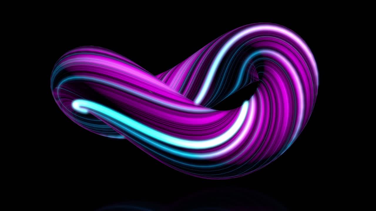 Abstract 3D Neon Geometric Design