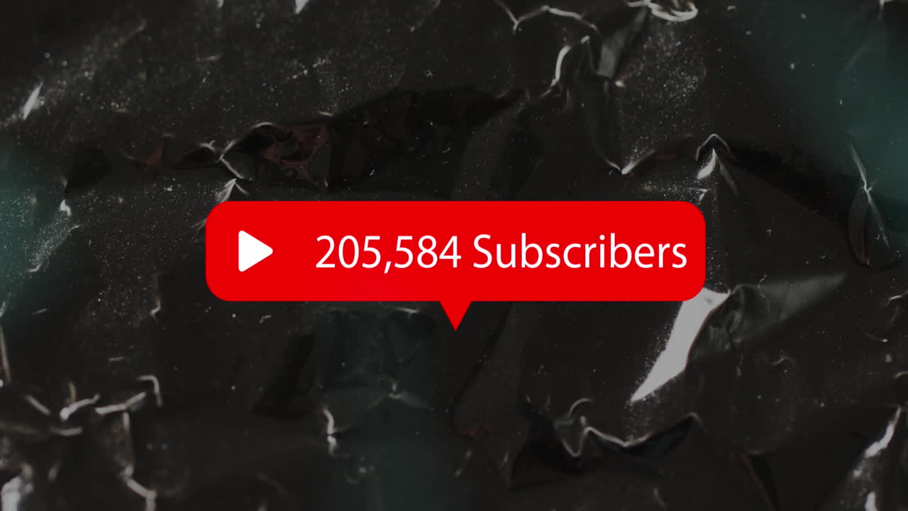 animación del icono de las redes sociales y el texto sobre el primer plano del patrón